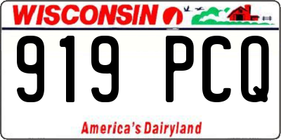 WI license plate 919PCQ