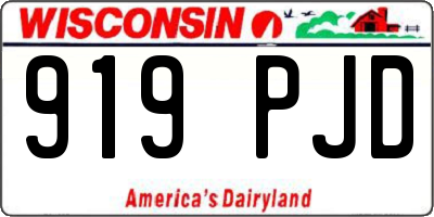 WI license plate 919PJD