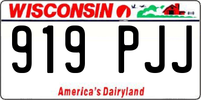 WI license plate 919PJJ