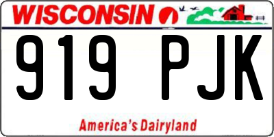 WI license plate 919PJK
