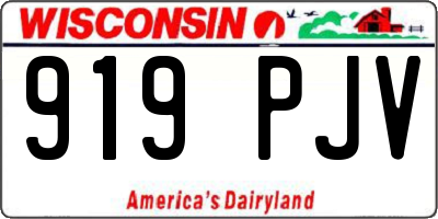 WI license plate 919PJV