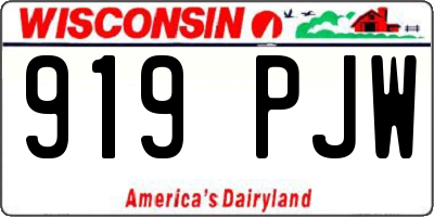 WI license plate 919PJW