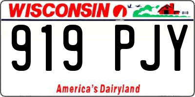 WI license plate 919PJY