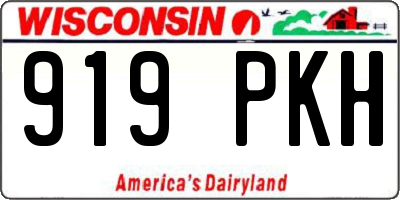 WI license plate 919PKH