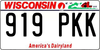 WI license plate 919PKK