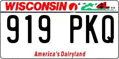 WI license plate 919PKQ