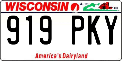 WI license plate 919PKY