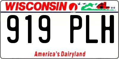 WI license plate 919PLH