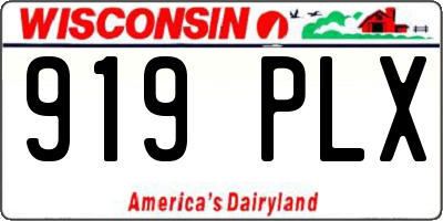 WI license plate 919PLX