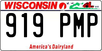 WI license plate 919PMP