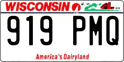 WI license plate 919PMQ