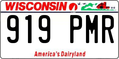 WI license plate 919PMR