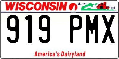 WI license plate 919PMX