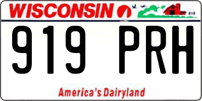 WI license plate 919PRH
