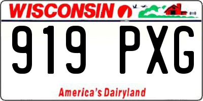WI license plate 919PXG