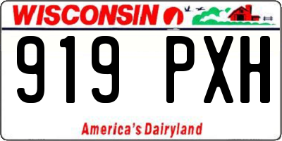 WI license plate 919PXH
