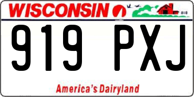 WI license plate 919PXJ
