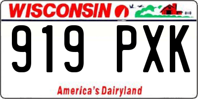 WI license plate 919PXK