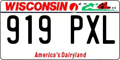 WI license plate 919PXL