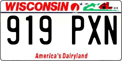 WI license plate 919PXN
