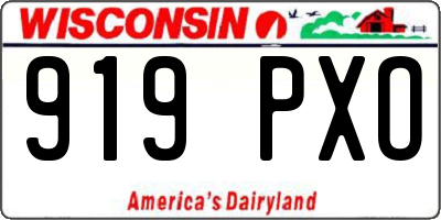 WI license plate 919PXO