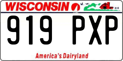 WI license plate 919PXP