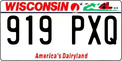 WI license plate 919PXQ