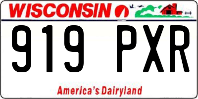 WI license plate 919PXR