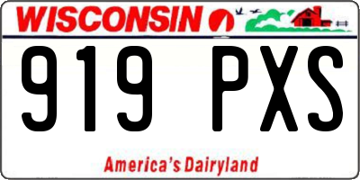 WI license plate 919PXS
