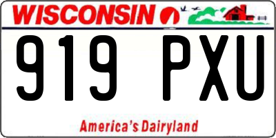 WI license plate 919PXU