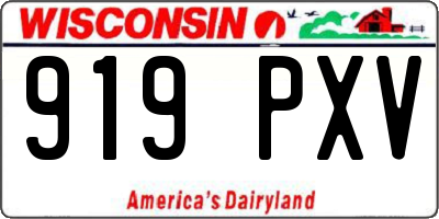 WI license plate 919PXV