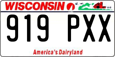WI license plate 919PXX