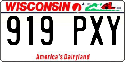 WI license plate 919PXY