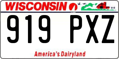 WI license plate 919PXZ