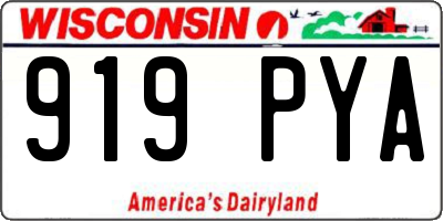 WI license plate 919PYA