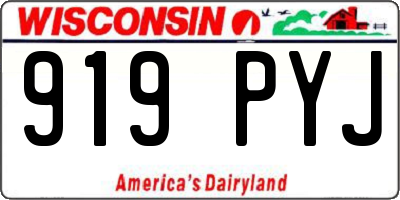 WI license plate 919PYJ
