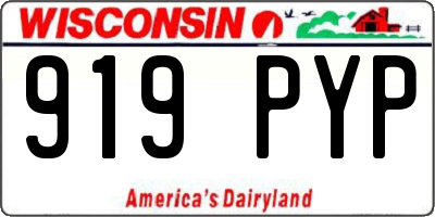 WI license plate 919PYP
