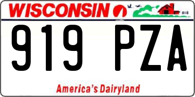 WI license plate 919PZA