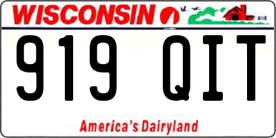 WI license plate 919QIT