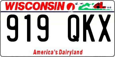 WI license plate 919QKX