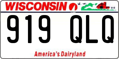 WI license plate 919QLQ