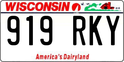 WI license plate 919RKY