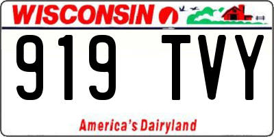 WI license plate 919TVY