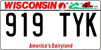 WI license plate 919TYK