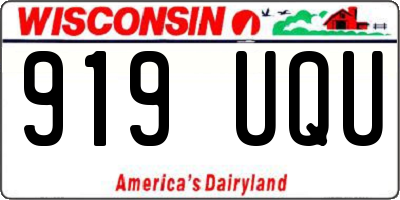 WI license plate 919UQU