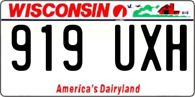WI license plate 919UXH