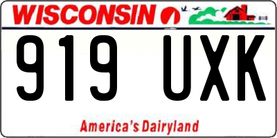 WI license plate 919UXK