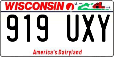WI license plate 919UXY