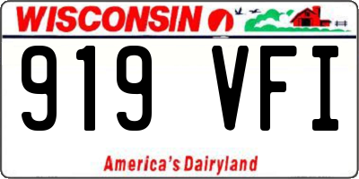 WI license plate 919VFI