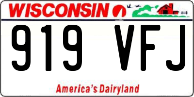 WI license plate 919VFJ